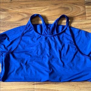 Fabletics navy racer back tank size m